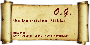 Oesterreicher Gitta névjegykártya